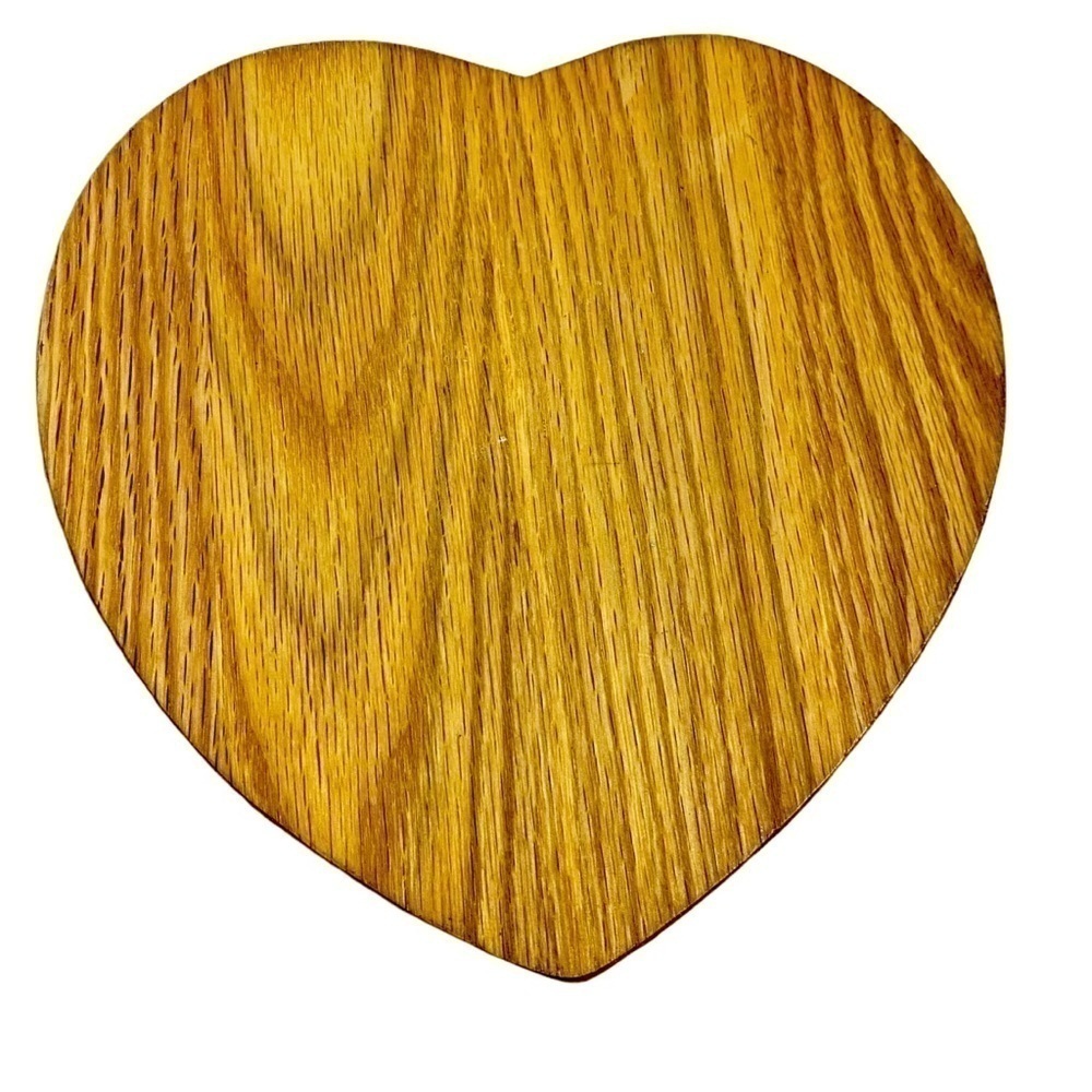 Amish Fold-able Wooden Heart Basket Hand Crafted Collapsible Love - Picture 4 of 6